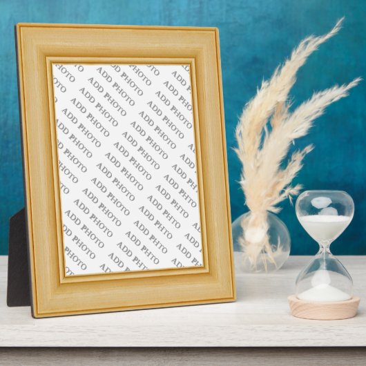 Light Tan Basic Holzrahmen vergrößern Foto Plaque Fotoplatte (Seite)