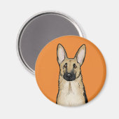 Light Tan German Shepherd Dog | Niedliche Pet Love Magnet (Vorderseite/Rückseite)