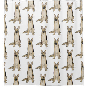 Light Tan German Shepherd Dogs Pattern Duschvorhang