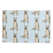 Light Tan German Shepherd Dogs Pattern Kissenbezug (Rückseite)