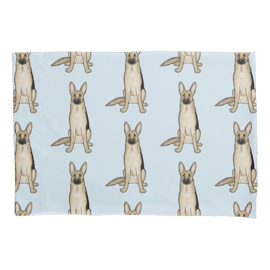 Light Tan German Shepherd Dogs Pattern Kissenbezug (Vorderseite)