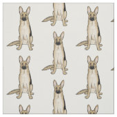 Light Tan German Shepherd Dogs Pattern | Pet Art Stoff (Muster)