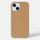 Light Tan Leather Textured Phone Case (Rückseite)