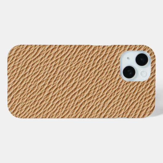 Light Tan Leather Textured Phone Case (Rückseite (Horizontal))