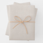 Light Tan Look of Fabric Geschenkpapier Set (Beispiel)