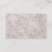 Light Tan Marble Business Cards Visitenkarte (Rückseite)