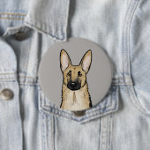 Light Tan und Black German Shepherd Dog | Pet Art Button (Beispiel)