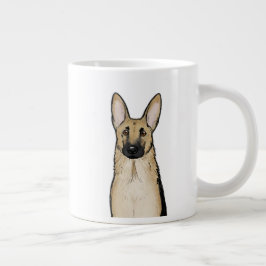Light Tan und Black German Shepherd Dog | Pet Art Jumbo-Tasse