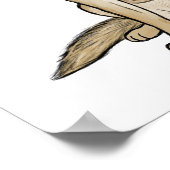 Light Tan und Black German Shepherd Dog | Pet Art Poster (Ecke)