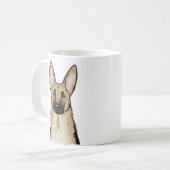 Light Tan und Black German Shepherd Kaffeetasse (Vorderseite Links)