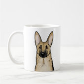 Light Tan und Black German Shepherd Kaffeetasse (Links)