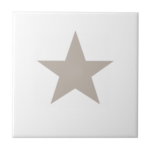 Light Taupe Star Fliese (Vorderseite)