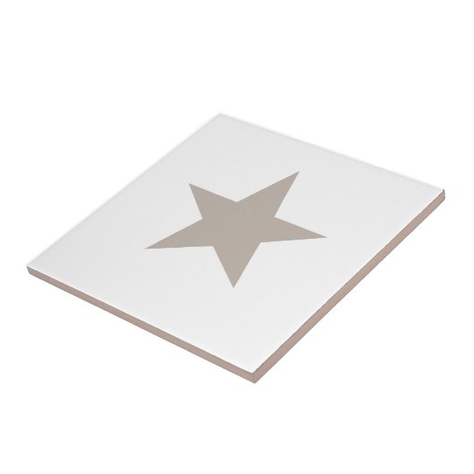 Light Taupe Star Fliese (Seite)