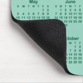 Light Teal and Hunter Green 2026 Calendar Mousepad (Ecke)