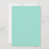 Light Teal & beige Summer Beach Wedding Einladung (Rückseite)