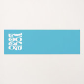 Light Teal Custom Logo Promotional Business Yogamatte (Rückseite (Horizontal))