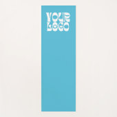 Light Teal Custom Logo Promotional Business Yogamatte (Vorderseite)