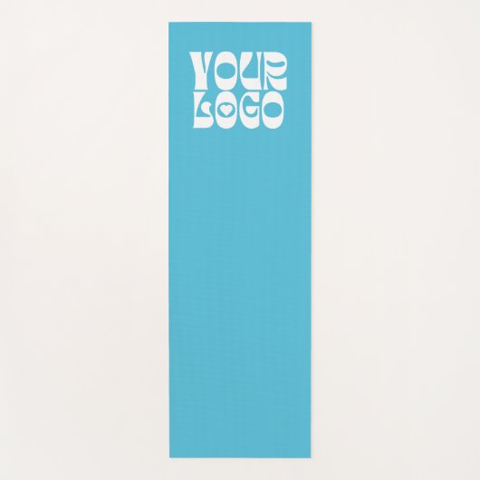 Light Teal Custom Logo Promotional Business Yogamatte (Vorderseite)