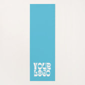 Light Teal Custom Logo Promotional Business Yogamatte (Rückseite)