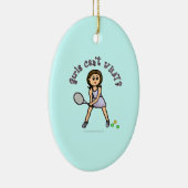 Light Tennis Player Girl Keramikornament (Rechts)