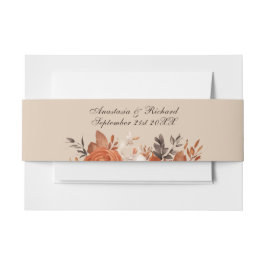 Light Terracotta and Burnt Orange Wedding Einladungsbanderole