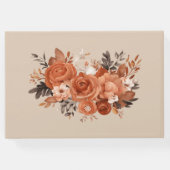 Light Terracotta and Burnt Orange Wedding Gästebuch (Rückseite)