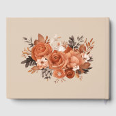 Light Terracotta and Burnt Orange Wedding Gästebuch (Rückseite)