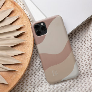 Light Terracotta Boho Color Flow Monogram iPhone 16 Hülle