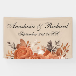 Light Terracotta Burnt Orange Wedding Banner