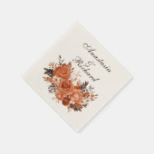 Light Terracotta Burnt Orange Wedding Serviette (Ecke)