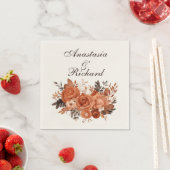 Light Terracotta Burnt Orange Wedding Serviette (Beispiel)