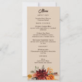 Light Terracotta Fall Floral Wedding Menu (Vorderseite)