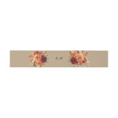 Light Terracotta Fall Floral Wedge Einladungsbanderole (Flach)