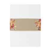 Light Terracotta Fall Floral Wedge Einladungsbanderole (Rückseitenbeispiel)