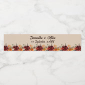 Light Terracotta Fall Floral Wedge Wasserflaschenetikett (Einzelnes Label)