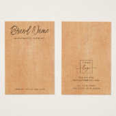 Light Terracotta Script Logo Ohrsichtkarte (Vorne & Hinten)