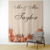 Light Terracotta und Burnt Orange Weddrop Wandteppich (Beispiel)