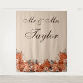 Light Terracotta und Burnt Orange Weddrop Wandteppich (Vorderseite)