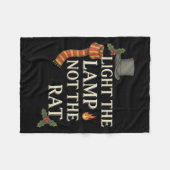 Light The Lamp Not The Rat Christmas Funny Novelty Fleecedecke (Vorderseite (Horizontal))
