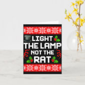 Light The Lamp Not The Rat Funny Christmas Matchin Karte (Gelbe Blume)