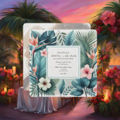Light Tropical Essence Square Einladung zur Hochze