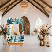 Light Tropical Essence Wedding Willkommen Acrylschild