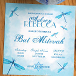 Light Türkis Dragonflies Bat Mitzvah Einladung<br><div class="desc">Laden Sie Ihre Fledermaus-Mitzvah-Gäste mit staubigen türkisblauen Libellen ein. Die türkisfarbene Aquarelltextur mit Glitzer Star of David wird mit passenden Einladungen,  Rsvp-Karten,  Umschlägen,  Etiketten und Aufklebern schön aussehen. Überträgt dieses zauberhafte türkisfarbene Libellendesign einfach auf andere Karten und Geschenke.</div>