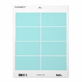 Light Türkis Shipping Label (Vorne)