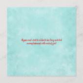 Light Turquoise Script Graduation Party Foto Hinweiskarte (Rückseite)