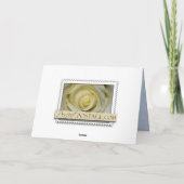 LIght und dunkelblaue Hydrangeas Dankeskarte (Rückseite)