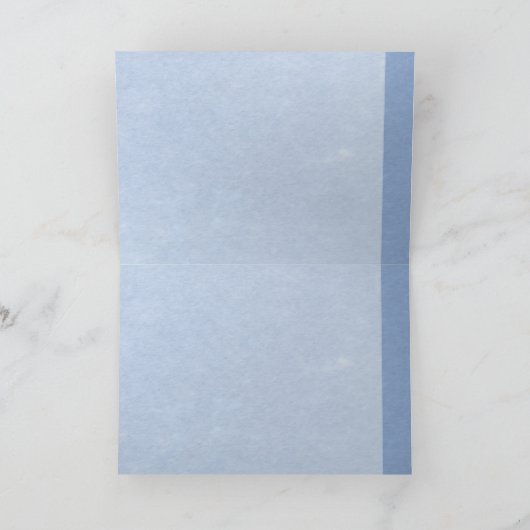 LIght und dunkelblaue Hydrangeas Dankeskarte (Innenseite)