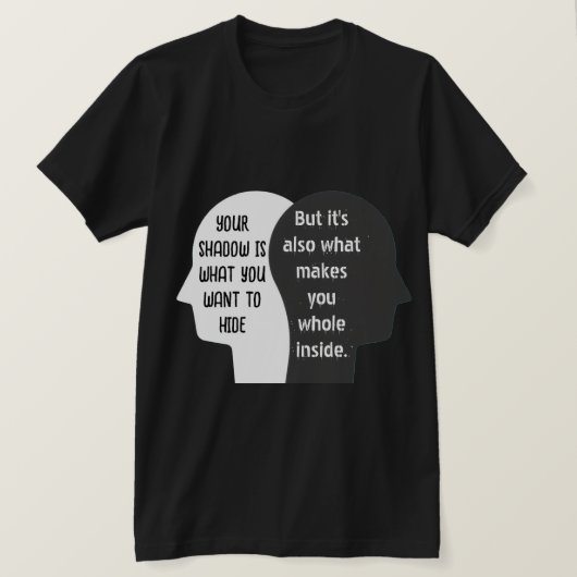 Light- und Shadow-Self-T-Shirt-Design T-Shirt (Design vorne)