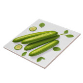 Light Vegetable Cucumber Floral Pattern Fliese (Seite)