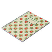 Light Vintage Christmas Pattern Softcover Notebook Notizblock (Linke Seite)